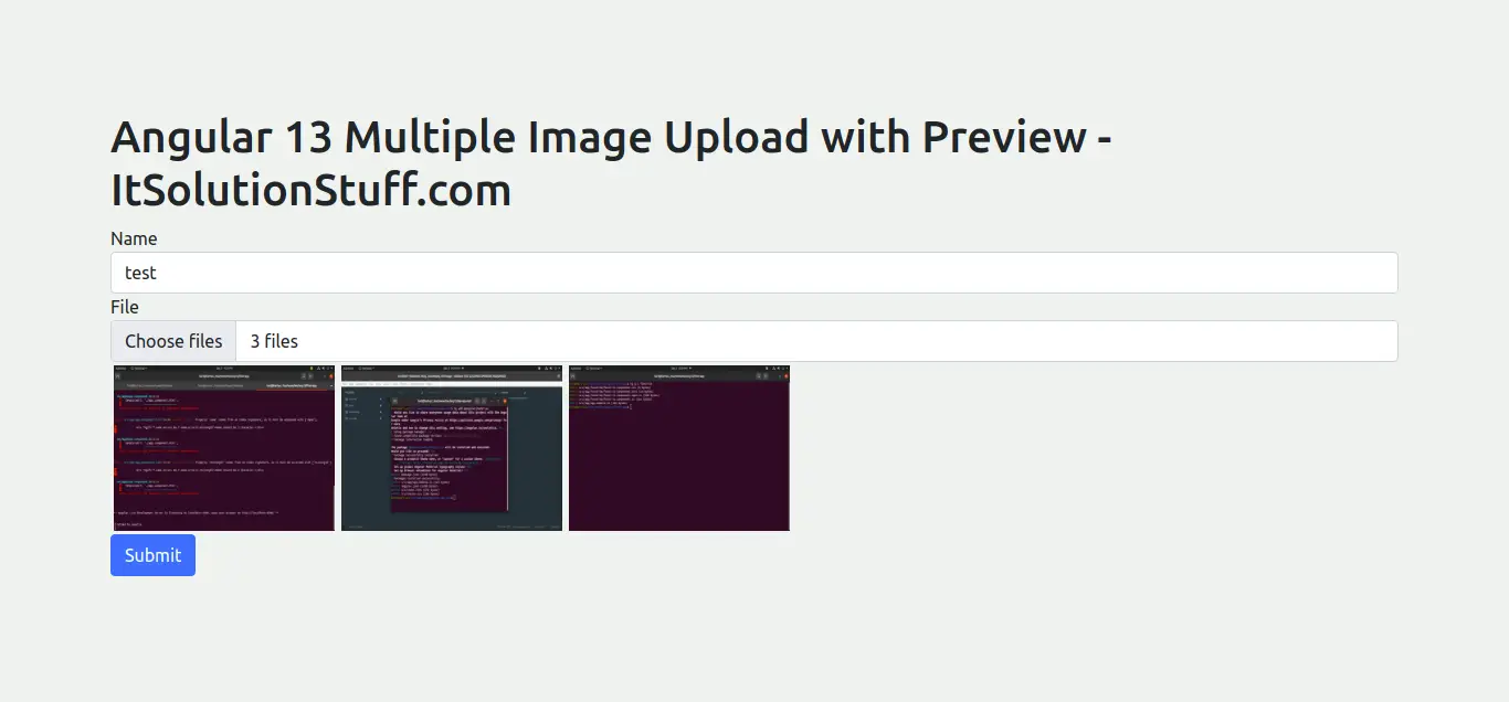 Angular 13 Multiple Image Upload With Preview Tutorial 