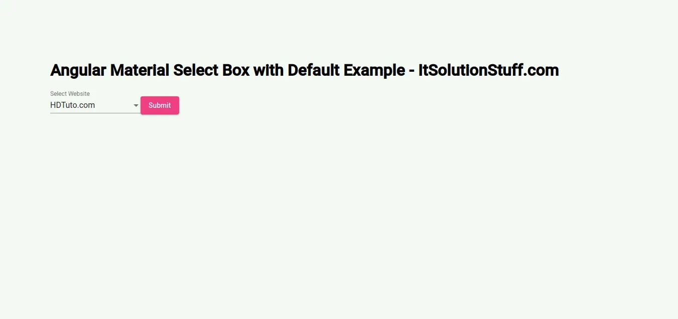 Angular Material How To Set Default Value In Select Dropdown 